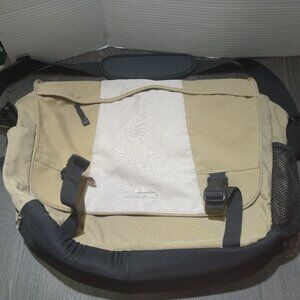 Eddie Bauer Messenger Laptop Travel Bag Beige